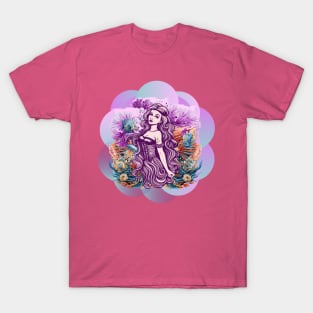 Mermaids of the Ocean bubbles T-Shirt